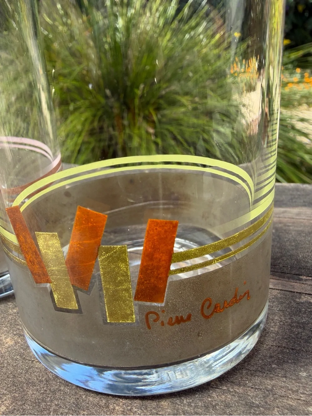 Vintage Pierre Cardin Sasaki 1970 Clear 4 3/8” Tumblers Highballs Glasses Set/4